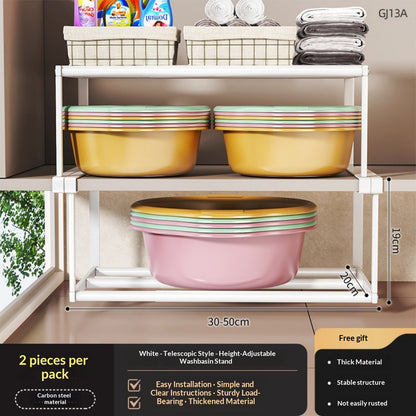 Basin rack holding washbasin