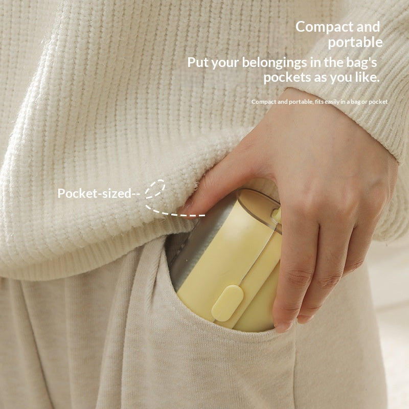 Portable roller lint remover detail