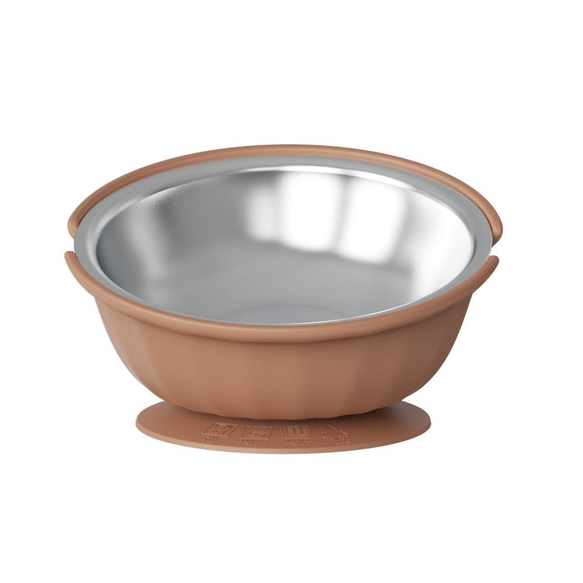 Stainless steel insert bowl terracotta