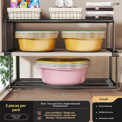 Telescopic rack size adjustment