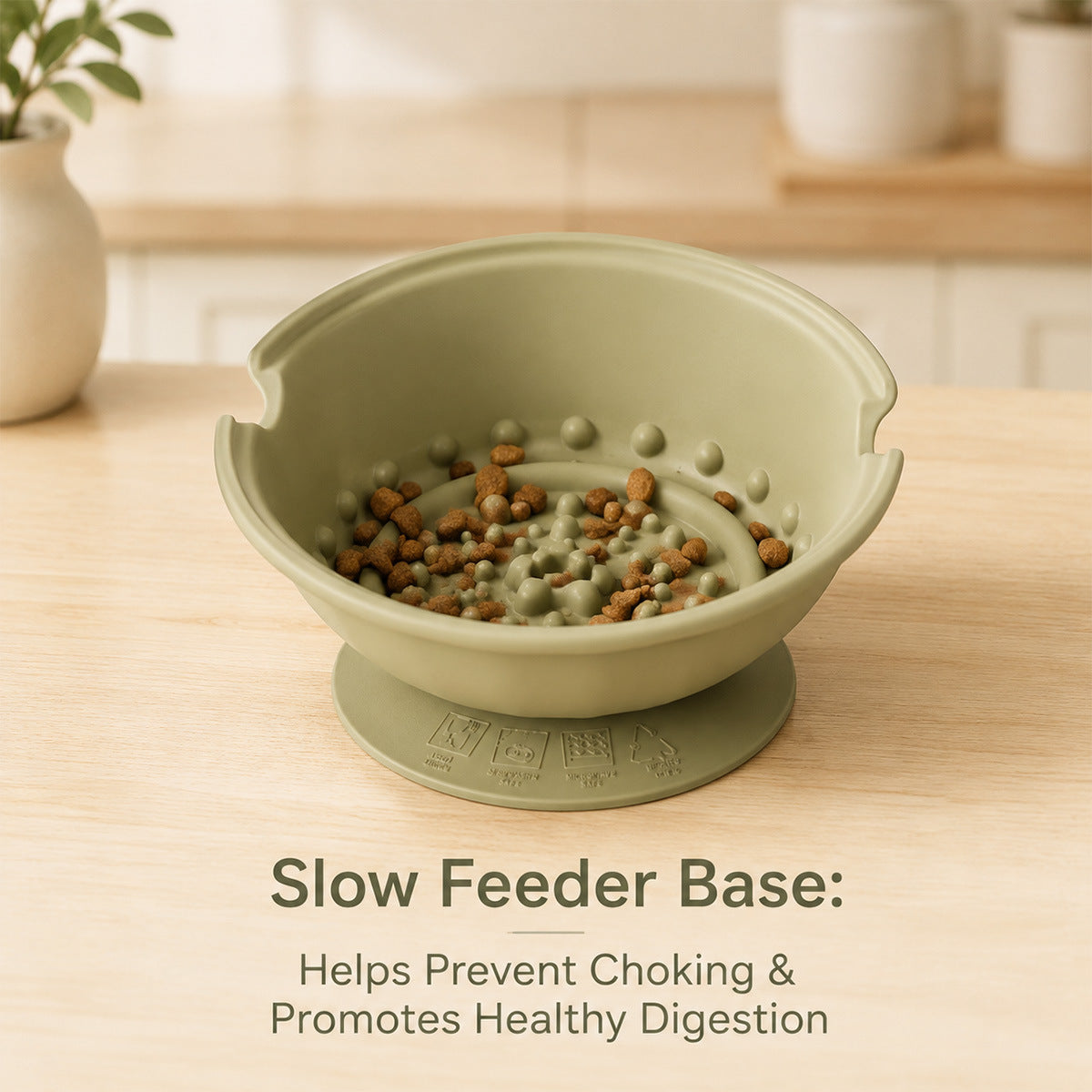 Tilt slow feeder bowl suction base