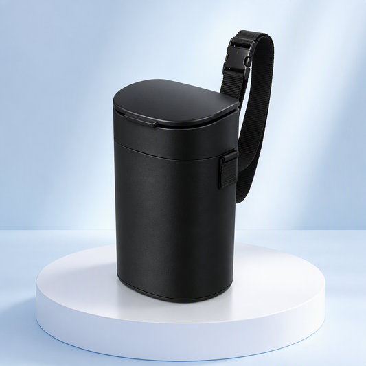 Foldable Car Trash Can — Leakproof Mini Auto Bin with Lid